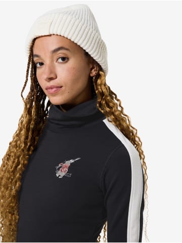 super.natural W BUNNY ROLL NECK in schwarz