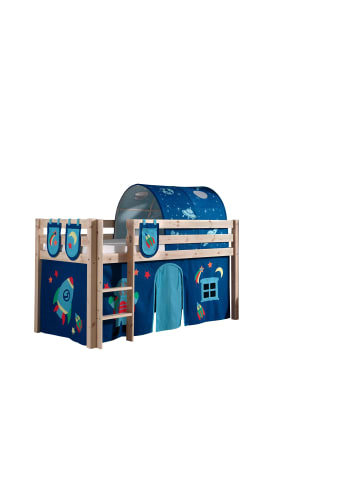 58 aufm Kessel KINDERBETT Karolina 210x114x106 Massivholz Natur Textilset Astro 4