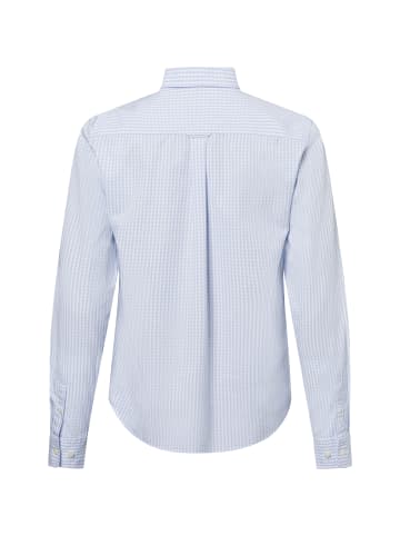 Gant Hemdbluse Reg Poplin Gingham in hellblau weiß