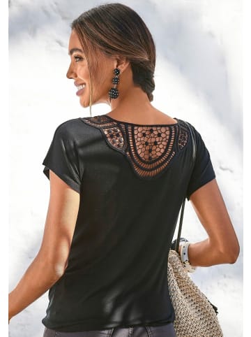 Vivance Kurzarmshirt in creme, schwarz