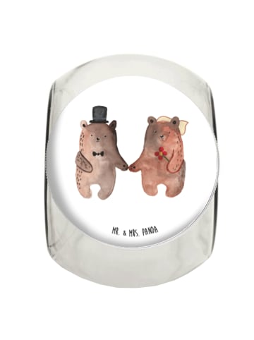 Mr. & Mrs. Panda Bonbonglas Bär Heirat ohne Spruch in Weiß