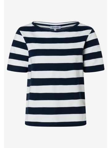 More & More T-Shirt in marine weiß