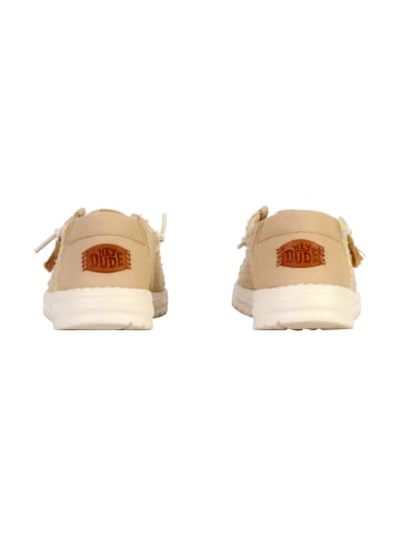 Hey Dude Schnürmokassin Wendy Perf Canvas Beige