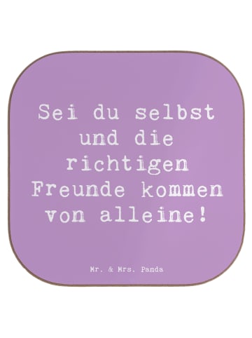 Mr. & Mrs. Panda gläseruntersetzer Spruch Neue Freunde finden mi... in Lavendeltraum