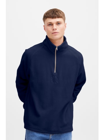 !SOLID Jeansbluse SDIbrahim 21108131 basic Fleecetroyer mit Stickerei in Blau