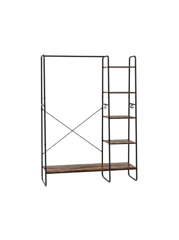 relaxdays Kleiderständer in Schwarz/ Braun - (B)120 x (H)160 x (T)45 cm