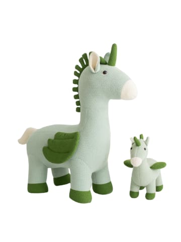 Crochetts 2er-Set Einhorn in Mintgrün / Weiß – (B)98 x (H)88 x (T)33 cm