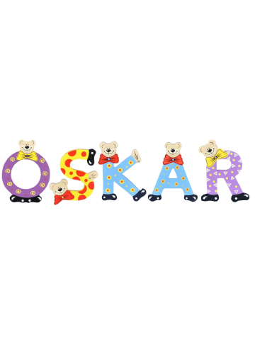 Playshoes Deko-Buchstaben "OSKAR" in bunt