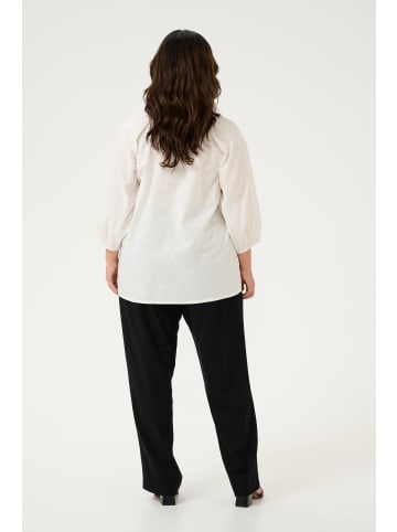 KAFFE curve Langarm-Bluse KClulla in Chalk Flower Embroidery