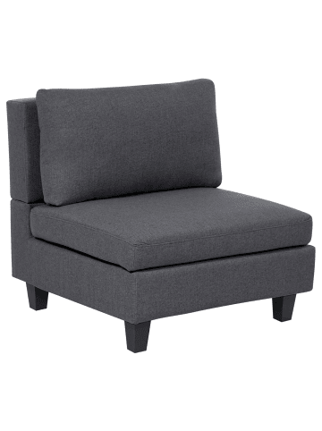 Beliani Sofaelement UNSTAD in Grau/Schwarz - (W) 76 x (H) 72 x (L) 76 cm