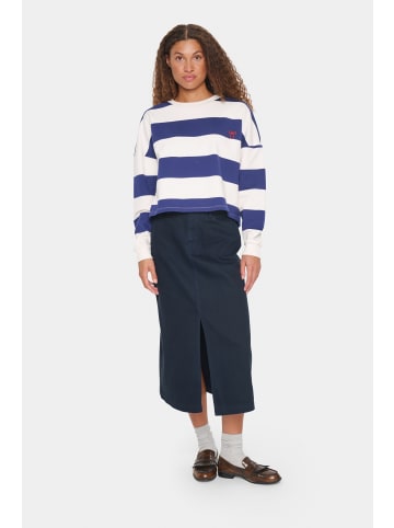 SAINT TROPEZ Trackjacket-sweat IdahellaSZ Lockere Passform in Midnight Sail