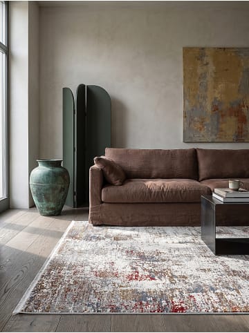 KADIMA DESIGN Teppich Kurzflor Vintage robust pflegeleicht Wohnzimmer in Mehrfarbig