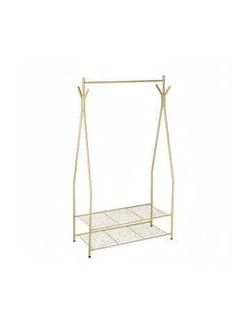 relaxdays Kleiderständer in Honigbraun - (B)90 x (H)162 x (T)40 cm
