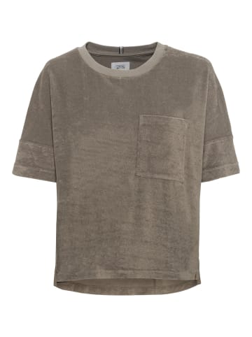 Camel Active Frottee-Shirt mit Rundhals in Khaki