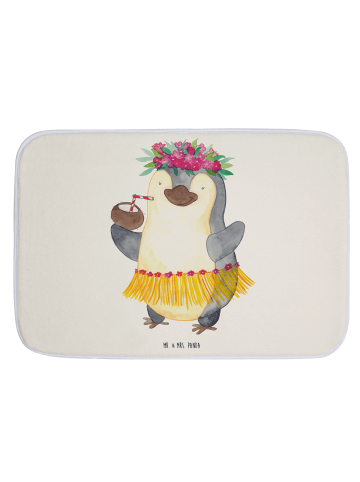 Mr. & Mrs. Panda Badteppich Pinguin Kokosnuss ohne Spruch in Weiß