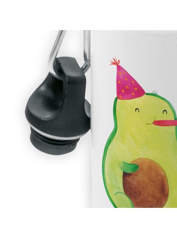Mr. & Mrs. Panda Kindertrinkflasche Avocado Geburtstag ohne Spruch in Weiß
