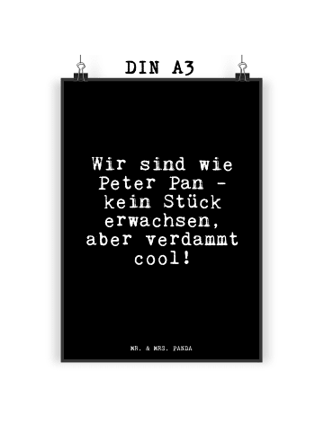 Mr. & Mrs. Panda Bild Wir sind wie Peter... mit Spruch in Schwarz