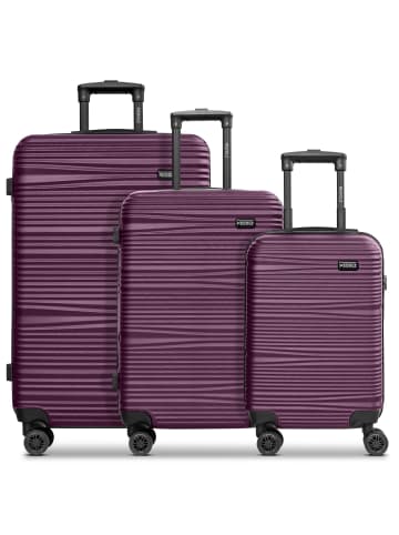 Redolz Essentials 16 3-SET 4 Rollen Kofferset 3-teilig in burgundy