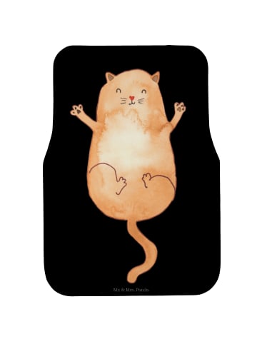 Mr. & Mrs. Panda Auto Fußmatte Katze Umarmen ohne Spruch in Schwarz