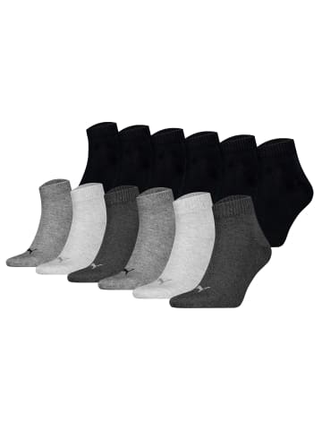 Puma Socken 12er Pack in Schwarz/Grau