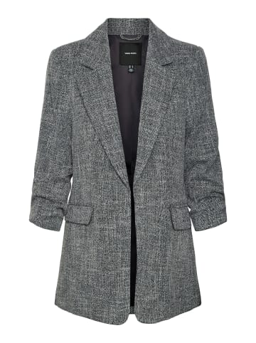 Vero Moda Einfarbiger Blazer Offfener Style Basic Jacket in Grau