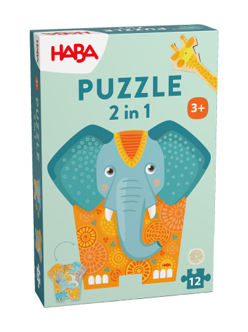 Haba Puzzle 2 in 1 Elefantastisch! in mehrfarbig