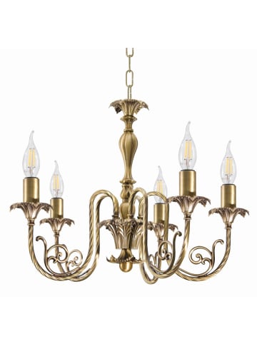 Licht-Erlebnisse Kronleuchter (B)47 x (L)47 x (T)40 cm in Bronze hell glänzend