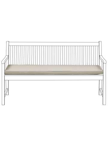 Beliani Auflagen VIVARA in Beige - (W) 152 x (H) 5 x (L) 54 cm