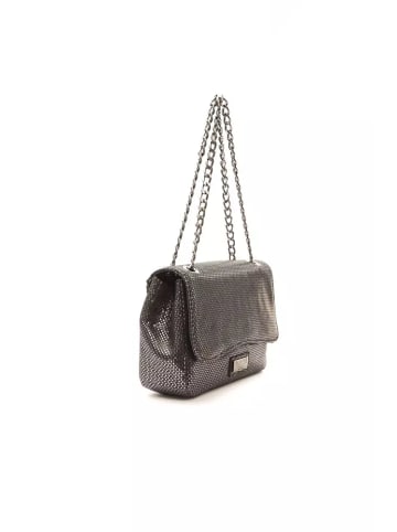 Pompei Donatella Grau Leder Damen Umhänge- Tasche