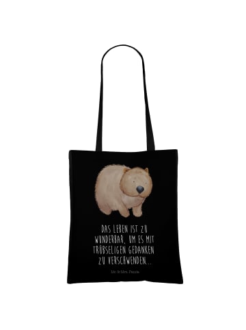 Mr. & Mrs. Panda Uni Tasche Wombat mit Spruch in Schwarz