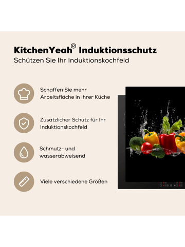 KitchenYeah Herdabdeckplatte Paprikas Induktionskochfeldschutz, Kochfeldschutzmatte
