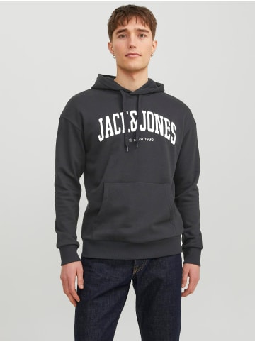 Jack & Jones Logo Print Hoodie Kapuzen  Pullover JJEJOSH in Schwarz