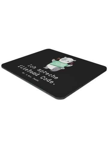 Mr. & Mrs. Panda Computer Mousepad Code Meister mit Spruch in Schwarz