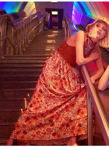 KOTON Kleid in Braun Gemustert