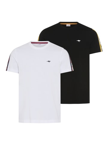 Kangaroos T-Shirt in Schwarz-weiß