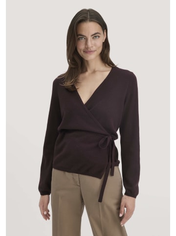 Hessnatur Strick Jacke in schwarzbeere