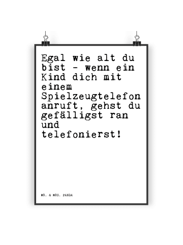 Mr. & Mrs. Panda Wandbild Egal wie alt du... mit Spruch in Weiß