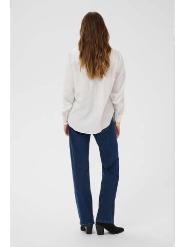 Cream Langarm - Hemd CRSilje Regular fit in White Blue Stripe