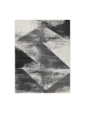 KADIMA DESIGN Teppich Kurzflor Farbverlauf Wohnzimmer schmutzabweisend in Anthrazit