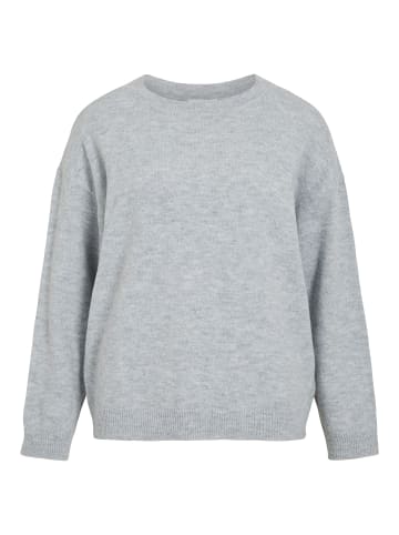 Vila Strickpullover in Light Grey Melange