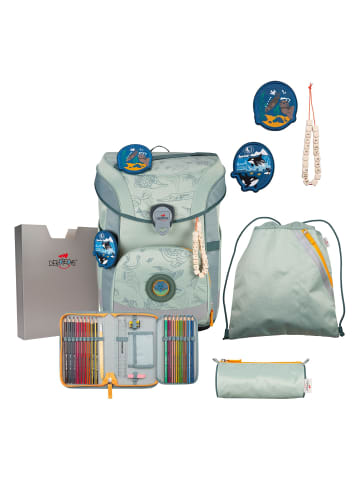 DerDieDas ErgoFlex Easy ECO Schulranzen-Set 6-teilig in Grey Planet