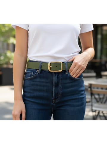 FRONHOFER Ledergürtel Messing in Cognac