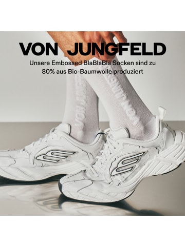 von Jungfeld Crew-Socken Embossed in Brand - Pure White