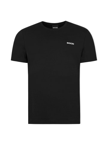 SNOCKS Basic T-Shirt Herren 1 Stück in Schwarz