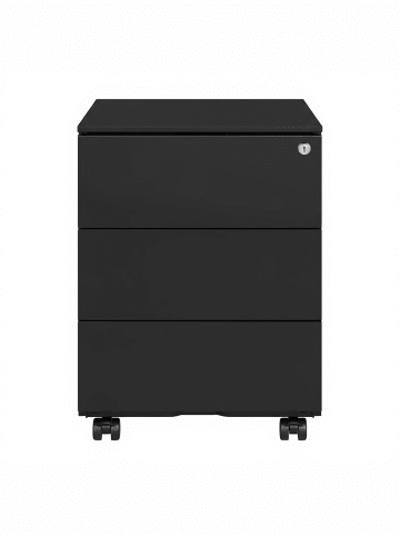 SONGMICS 3er-Set: Aktenschrank Berend in Mattschwarz - (B)39 x (H)54 x (T)45 cm