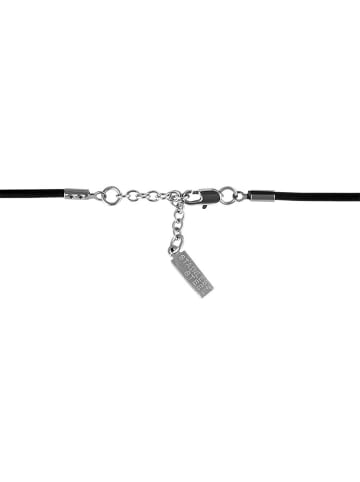 Adeliás Damen Halskette aus Kautschuk 50 cm in schwarz