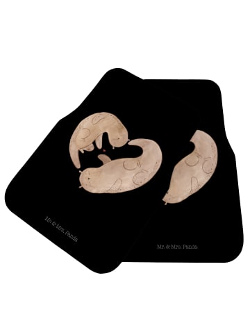 Mr. & Mrs. Panda Auto Teppich Otter Herz ohne Spruch in Schwarz
