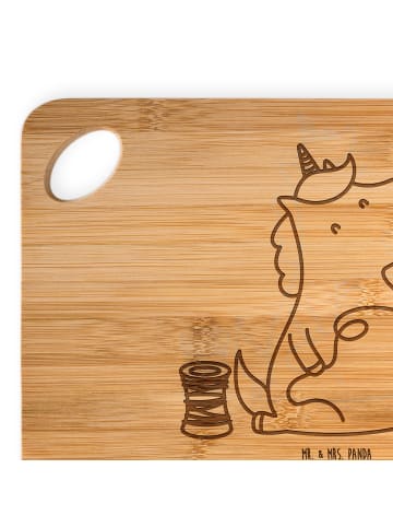 Mr. & Mrs. Panda holzschneidebrett Einhorn Näherin ohne Spruch in Braun