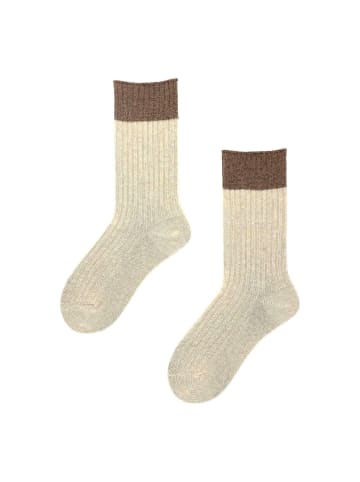 Hudson Socken Cosmic Block wärmend in Pearl white