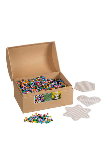 Nabbi BioBeads Ø 5mm, 7.000 Stk. inkl. 3 Stiftplatten, 10 Farben Mix - ab 5 Jahren